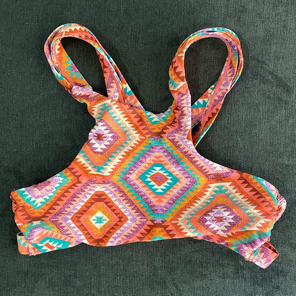 Tribal print bikini top